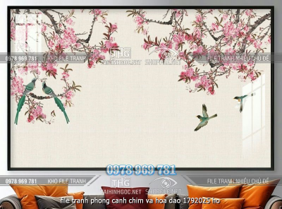 file tranh phong canh chim va hoa dao 1792025 ho