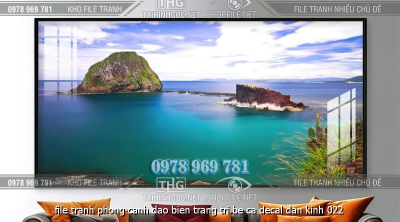 file tranh phong canh dao bien trang tri be ca decal dan kinh 022