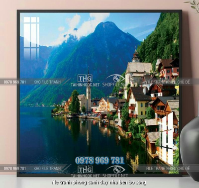 file tranh phong canh day nha ben bo song