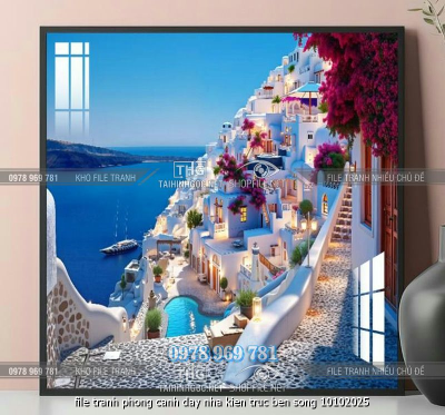 file tranh phong canh day nha kien truc ben song 10102025