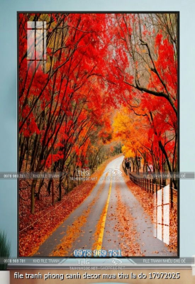 file tranh phong canh decor mua thu la do 17072025