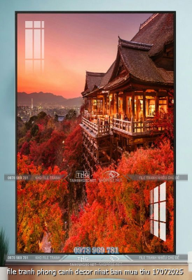 file tranh phong canh decor nhat ban mua thu 17072025
