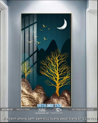 file tranh phong canh dem truu tuong decor trang tri 11072024