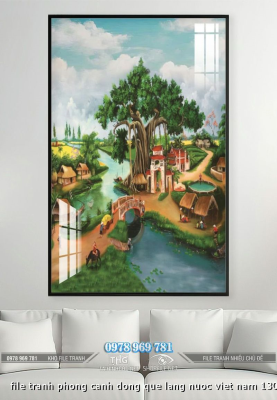 file tranh phong canh dong que lang nuoc viet nam 13072024 phu