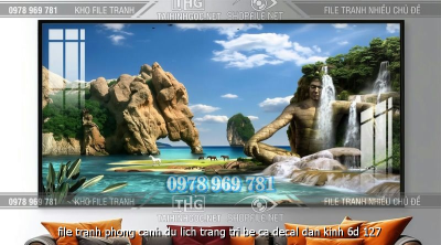 file tranh phong canh du lich trang tri be ca decal dan kinh 6d 127