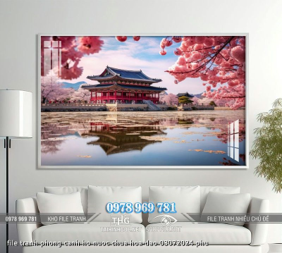 file tranh phong canh ho nuoc chua hoa dao 03072024 phu