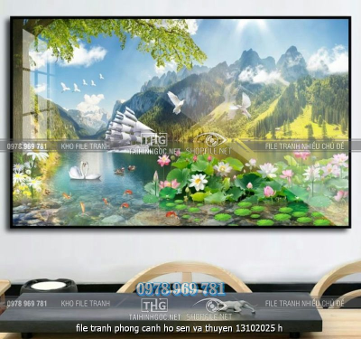 file tranh phong canh ho sen va thuyen 13102025 h