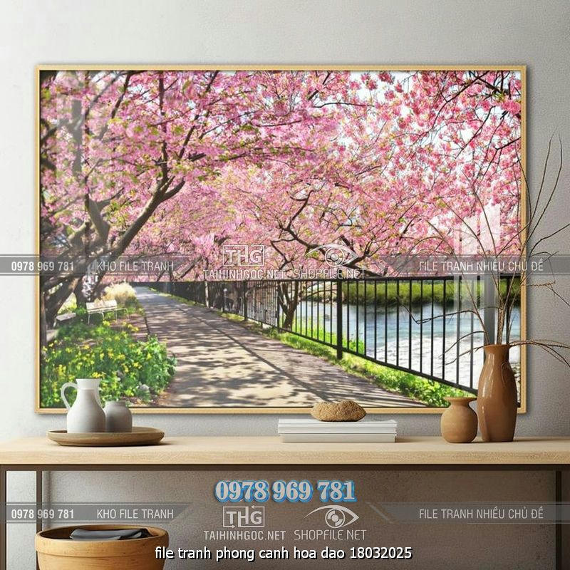 file tranh phong canh hoa dao 18032025