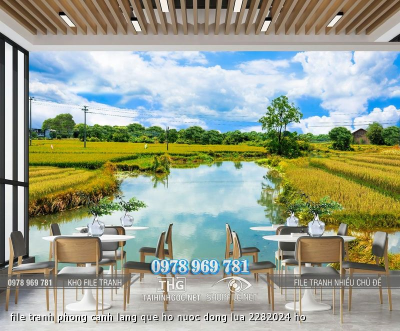 file tranh phong canh lang que ho nuoc dong lua 2282024 ho