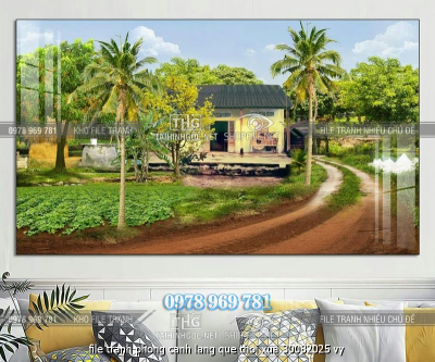 file tranh phong canh lang que thoi xua 30082025 vy