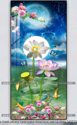 file tranh phong canh nghe thuat hoa sen ca chep 24072025