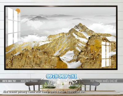 file tranh phong canh nui vang gold decor 1082024 dat