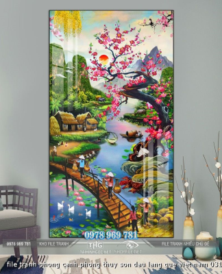 file tranh phong canh phong thuy son dau lang que viet nam 03102024 vy
