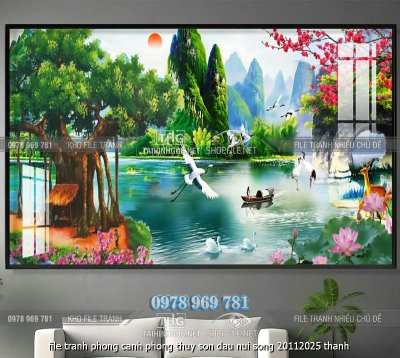 file tranh phong canh phong thuy son dau nui song 20112025 thanh