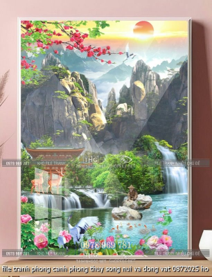 file tranh phong canh phong thuy song nui va dong vat 0872025 ho
