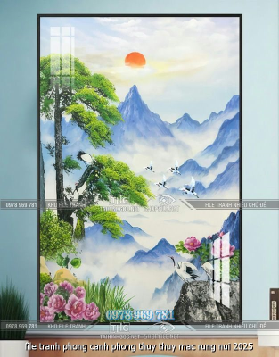 file tranh phong canh phong thuy thuy mac rung nui 2025