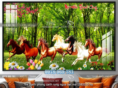 file tranh phong canh rung ngua bat ma 1592025 ho