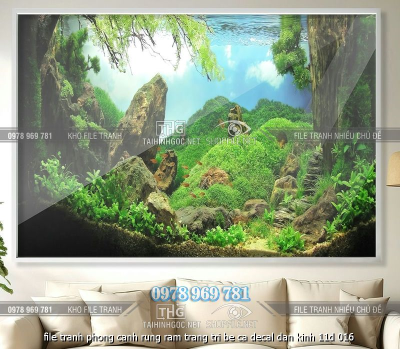file tranh phong canh rung ram trang tri be ca decal dan kinh 11d 016