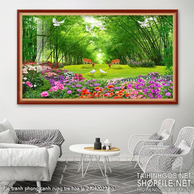 file tranh phong canh rung tre hoa la 27042023 ho