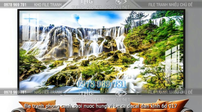 file tranh phong canh suoi nuoc hung vi be ca decal dan kinh 6d 017