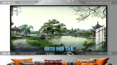 file tranh phong canh tay ho be ca decal dan kinh 6d 031