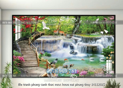 file tranh phong canh thac nuoc huou nai phong thuy 14112025