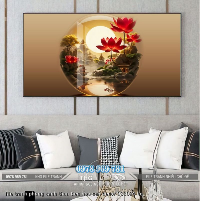 file tranh phong canh than tien hoa sen decor 982024 ho