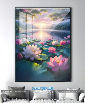 file tranh phong canh thien nhien ho hoa sen 2026