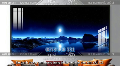 file tranh phong canh trang trang tri be ca decal dan kinh r3d 223