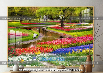 file tranh phong canh vuon hoa cong vien 11042025 phu