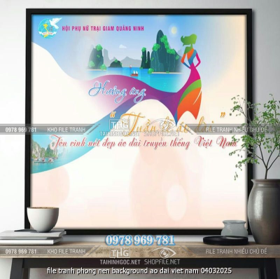 file tranh phong nen background ao dai viet nam 04032025