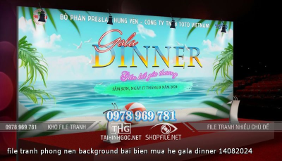 file tranh phong nen background bai bien mua he gala dinner 14082024