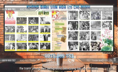 file tranh khong gian van hoa bac ho phong nen background bao tuong bac ho chi minh
