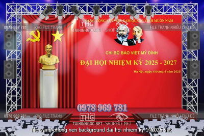 file tranh phong nen background dai hoi nhiem ky 142025 dat