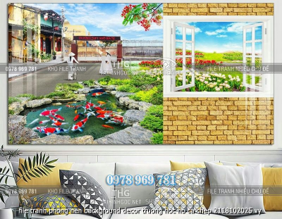 file tranh phong nen background decor truong hoc ho ca chep 2118102025 vy