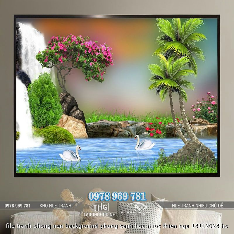 file tranh phong nen background phong canh hoa nuoc thien nga 14112024 ho