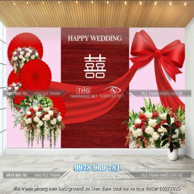 file tranh phong nen background su kien dam cuoi no va hoa decor 16072025