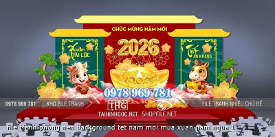 file tranh phong nen background tet nam moi mua xuan nam ngua 1