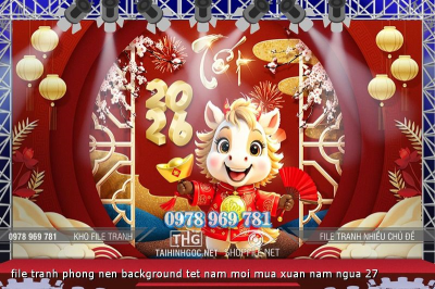 file tranh phong nen background tet nam moi mua xuan nam ngua 27