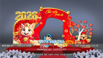 file tranh phong nen background tet nam moi mua xuan nam ngua 3