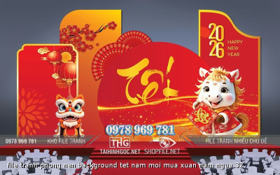 file tranh phong nen background tet nam moi mua xuan nam ngua 32