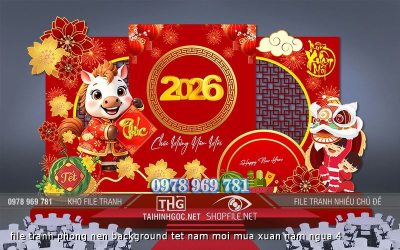 file tranh phong nen background tet nam moi mua xuan nam ngua 4