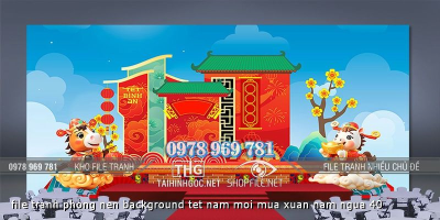file tranh phong nen background tet nam moi mua xuan nam ngua 40