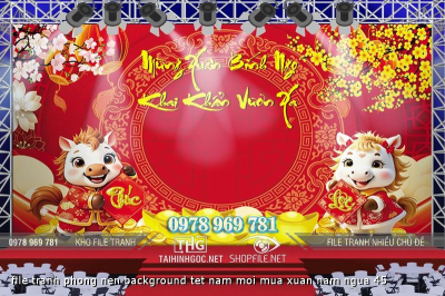 file tranh phong nen background tet nam moi mua xuan nam ngua 45