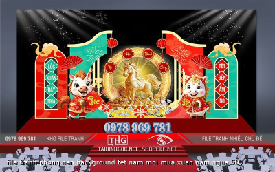 file tranh phong nen background tet nam moi mua xuan nam ngua 50