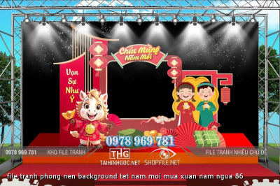 file tranh phong nen background tet nam moi mua xuan nam ngua 86