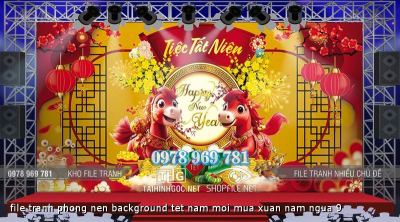 file tranh phong nen background tet nam moi mua xuan nam ngua 9