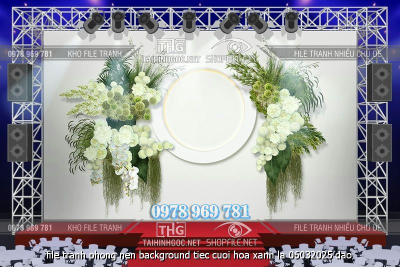 file tranh phong nen background tiec cuoi hoa xanh la 06032025 dao