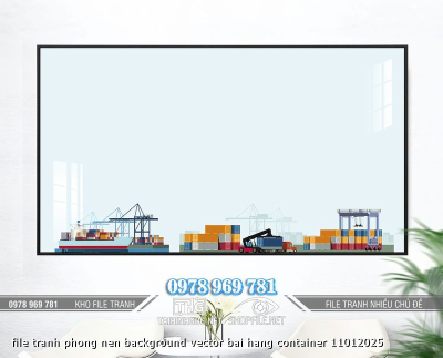 file tranh phong nen background vector bai hang container 11012025