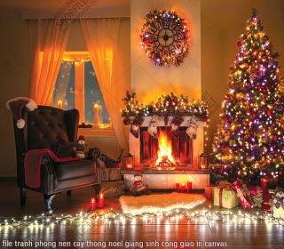 file tranh phong nen cay thong noel giang sinh cong giao in canvas